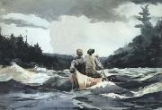 Winslow Homer Canoe in Rapids (mk44) oil painting